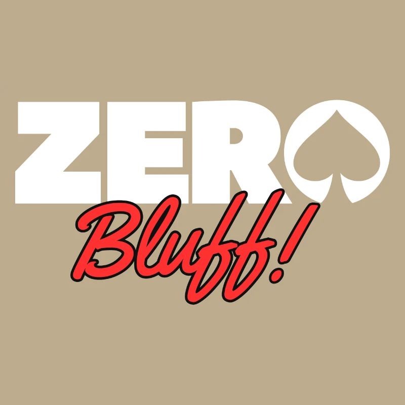 POKER- Zero bluff Blanc