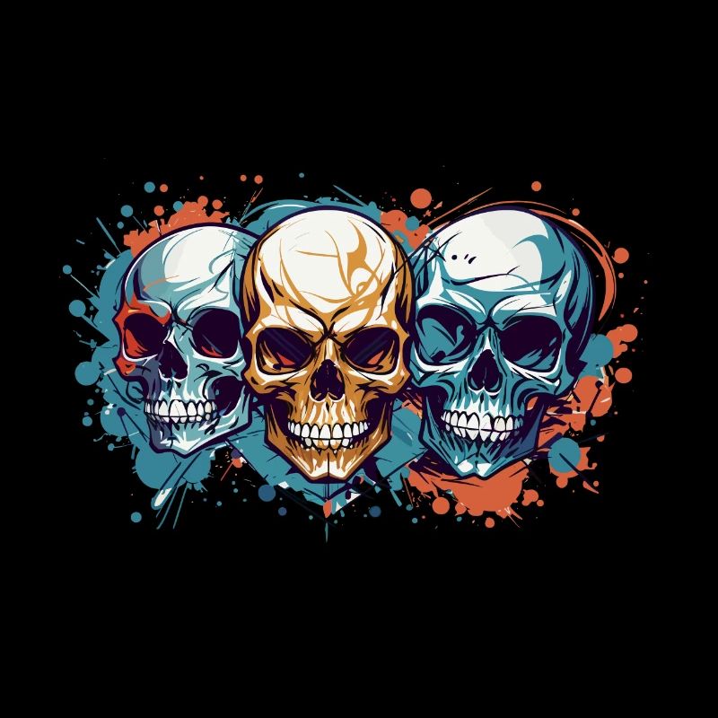 Cool Colourful Vector Skulls