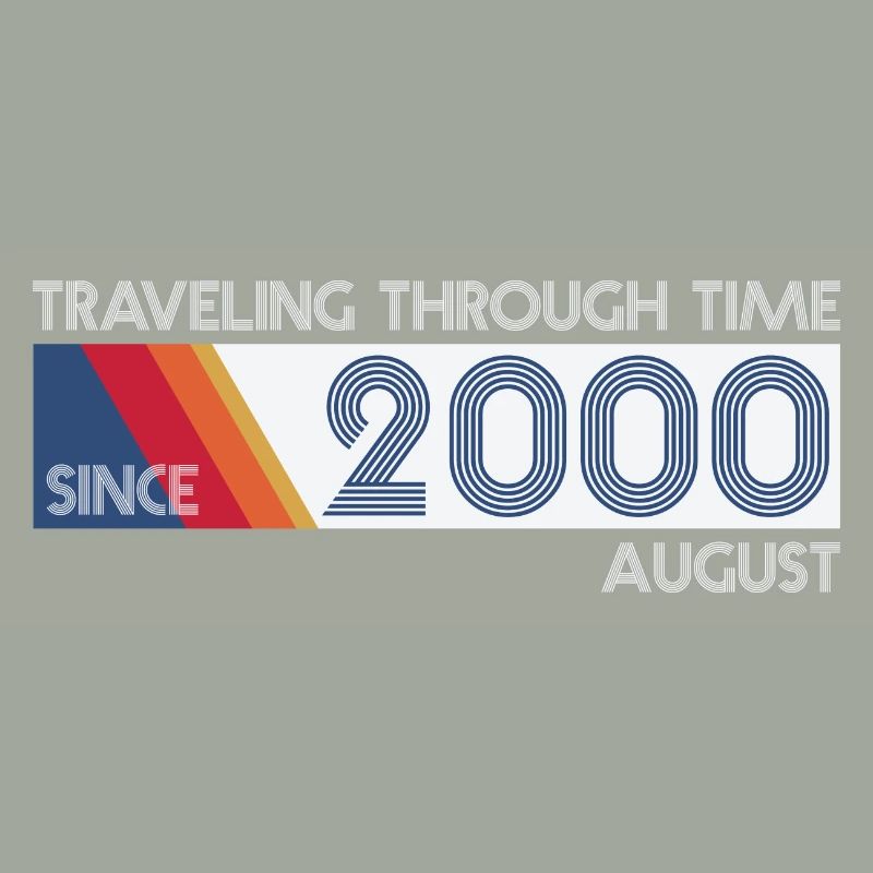 Funny Zeitreise Geburtstags Design August 2000