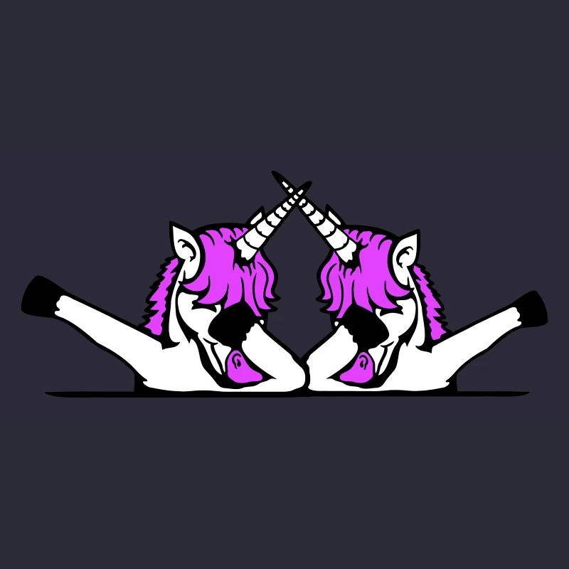 2 Einhörner Dabbing Dab Tanz Party Pose Geste Team
