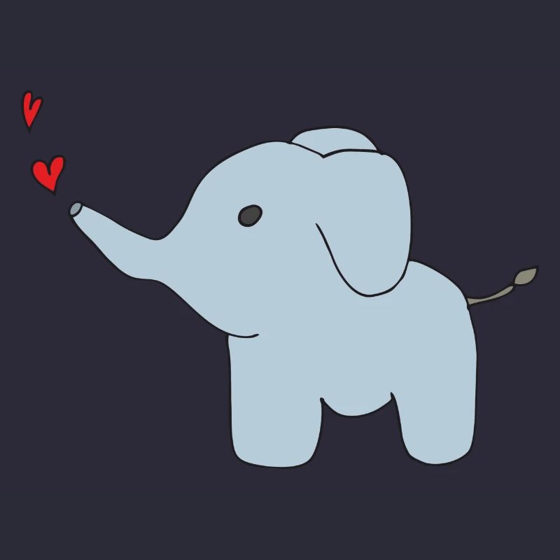 elefant sprüht herzen