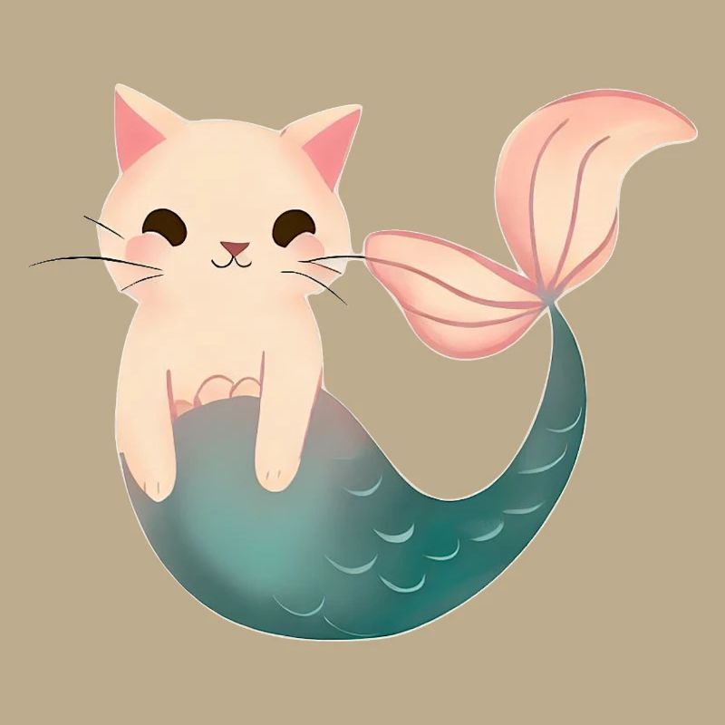 Chat sirène mignon