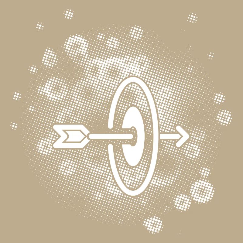 Flèche avec arrière-plan de points