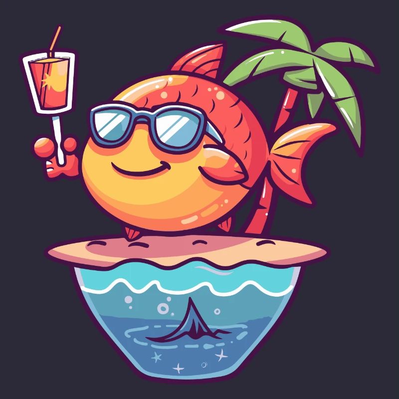 Fisch Sommer Ozean Comic