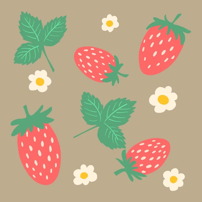 Hübsche wilde Erdbeeren Illustration