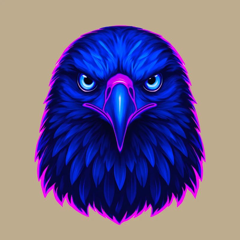 Blue Eagle Neon Art