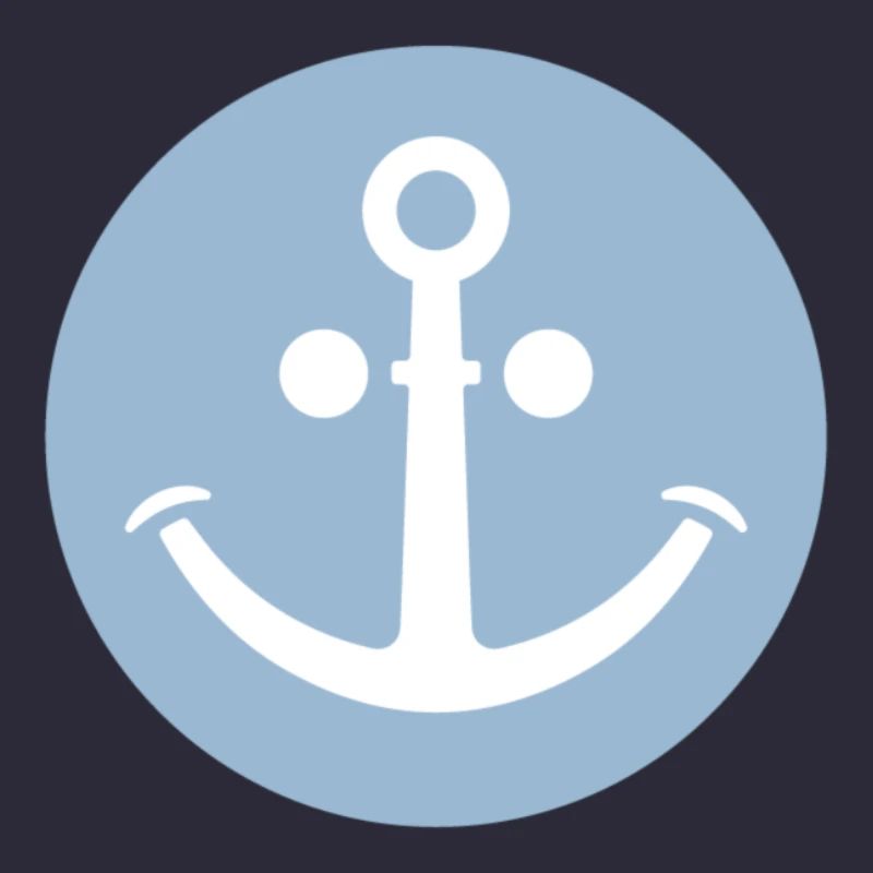 Fröhlicher Anker (hellblau)