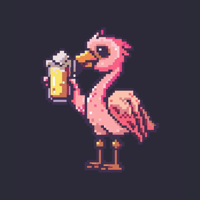 Flamingo Bier Pixel