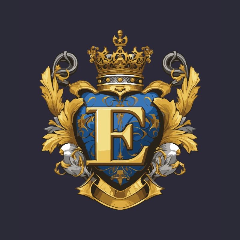 Couronne de logo E Letter