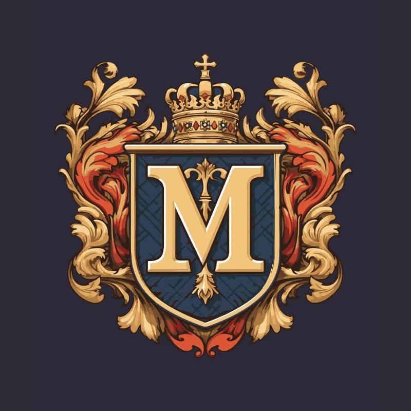 M Buchstabe Logo Krone