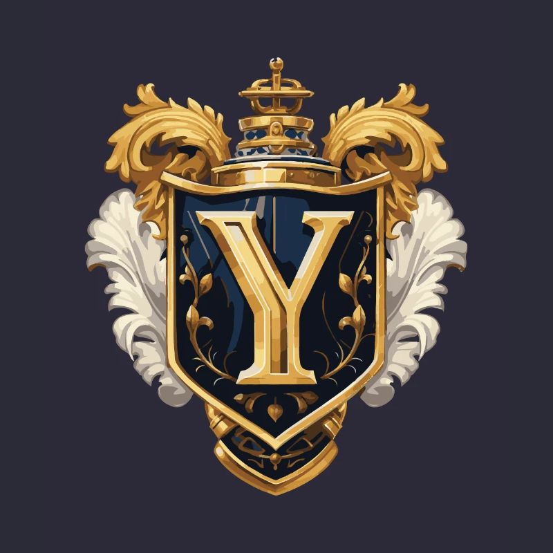 Y Buchstabe Logo Krone