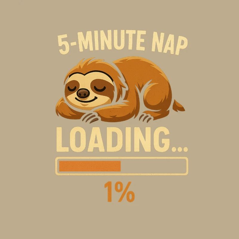 5-Minute Nap Loading… Sloth Progress-Bar Cute