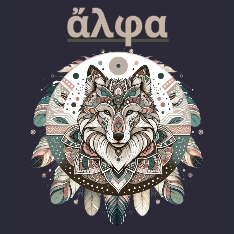 Alpha Wolve - Boho Mandala Design