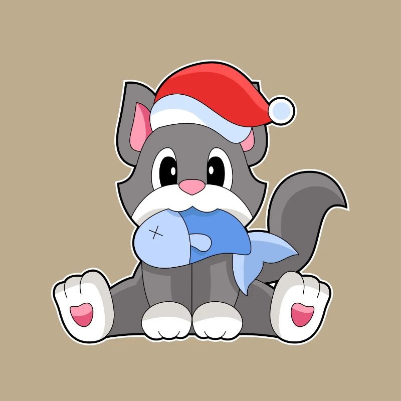 Chat Poisson De Noël