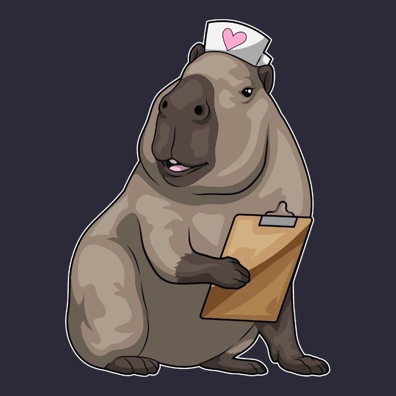 Capybara infirmière bloc-notes