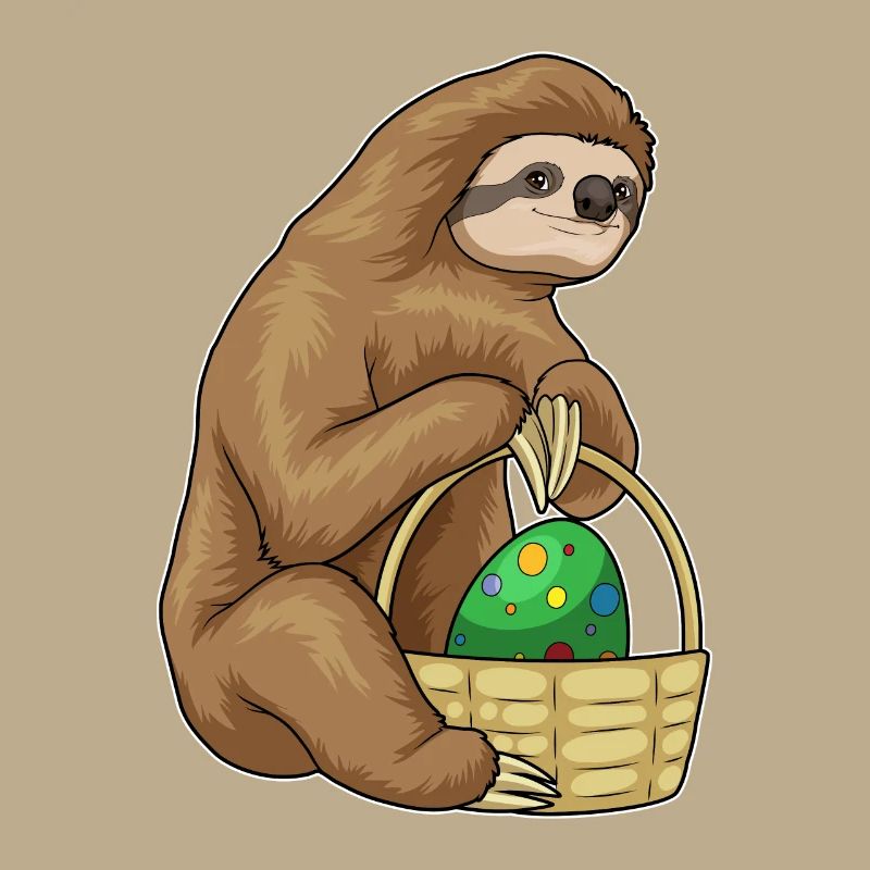 Sloth Easter Easter Egg Basket