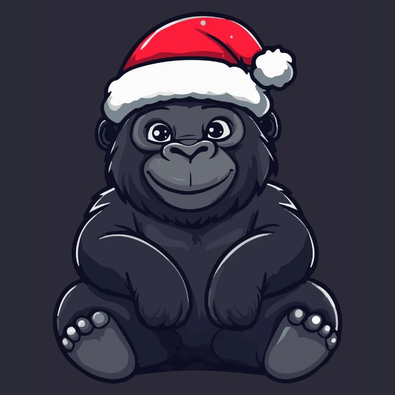 Gorille Noël mignon
