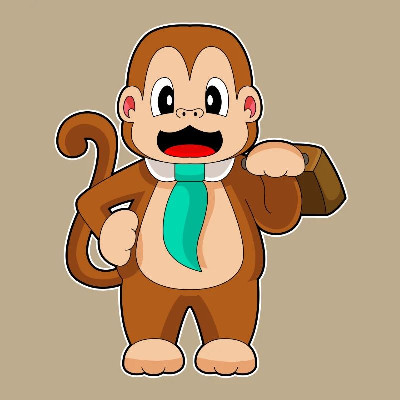 Monkey Entrepreneur Porte-documents