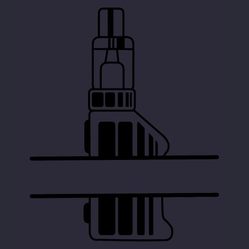 Silhouette de vape avec zone de texte