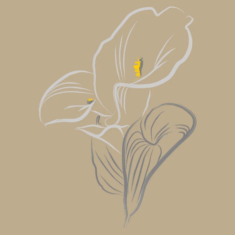 CALLA JAUNE-GRIS