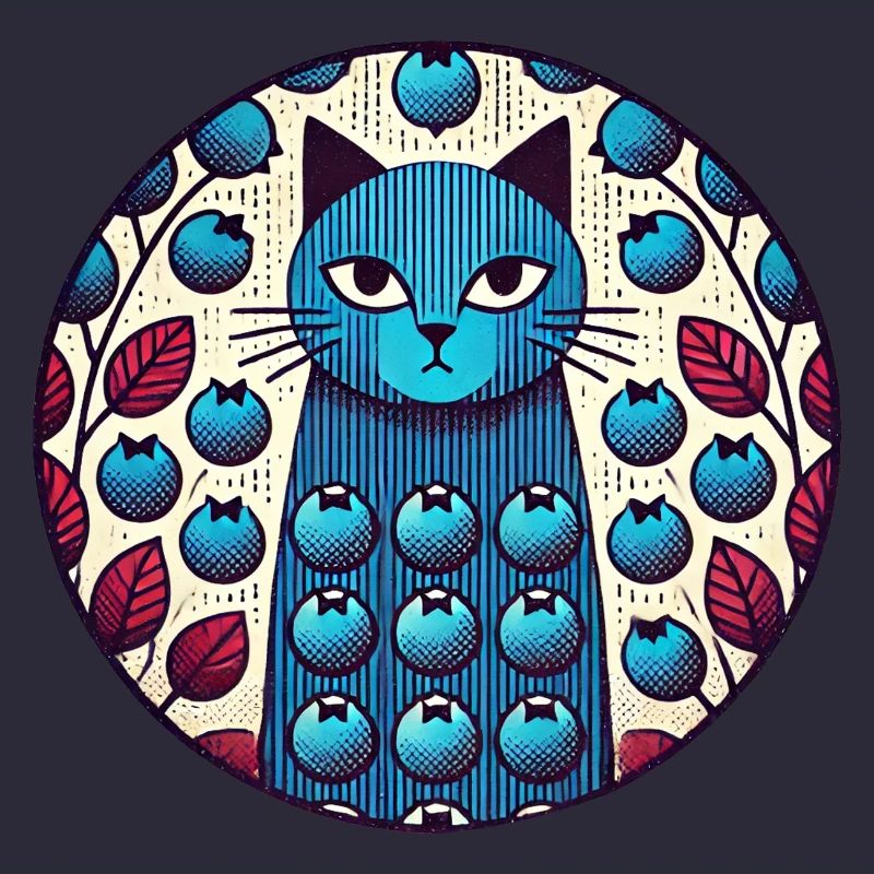 Blaubeer-Katze