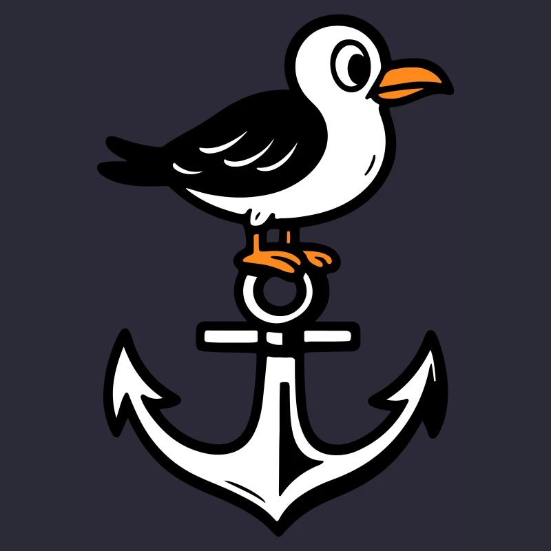 Möwe Anker Comic