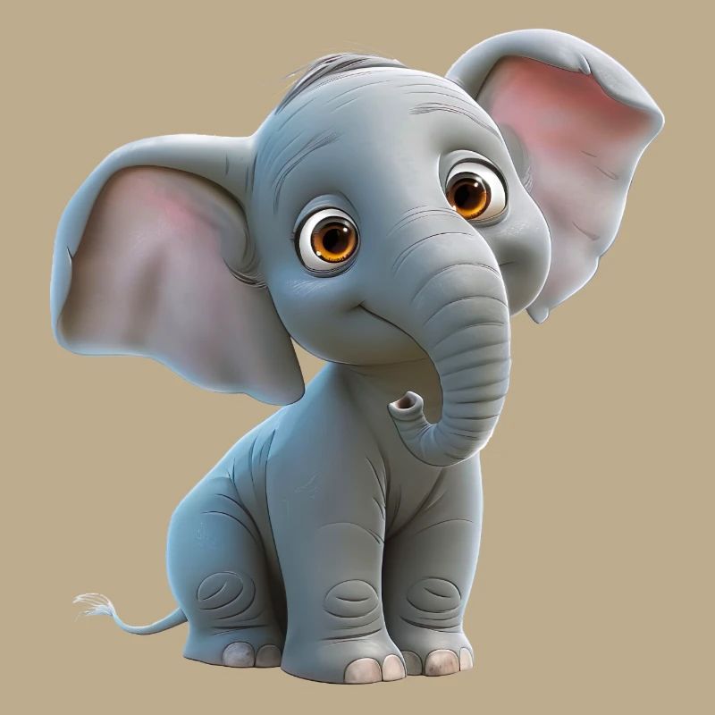 Drolliger kleiner Elefant