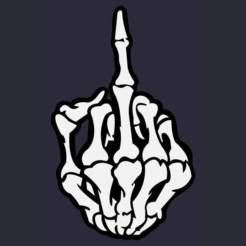 Skull Middle Finger