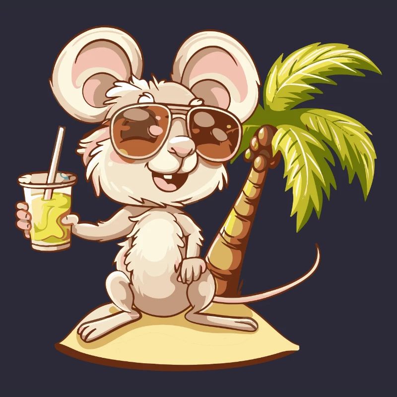Maus Sommer Strand Comic