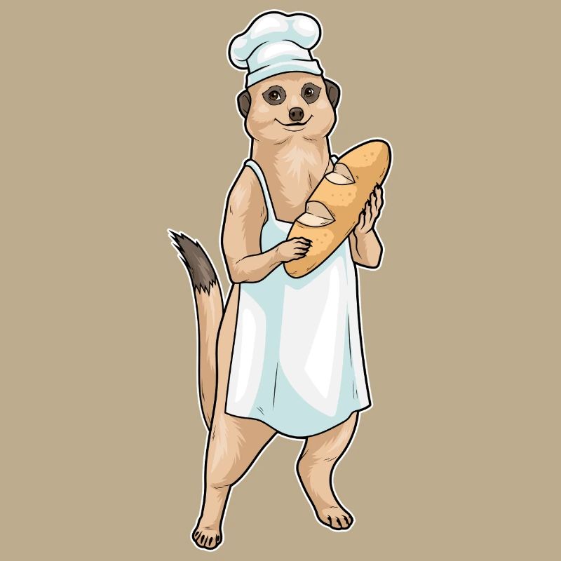 Erdmännchen Bäcker Brot