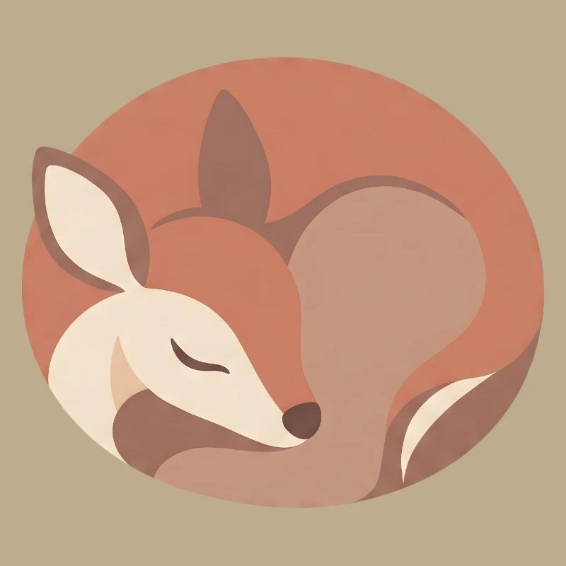 Sleeping Fox in Soft Palette