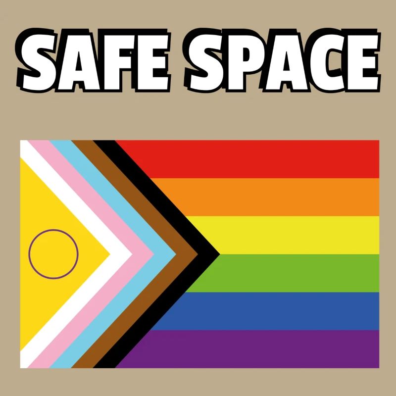 SAFE SPACE Drapeau de progrès de la fierté inclusive
