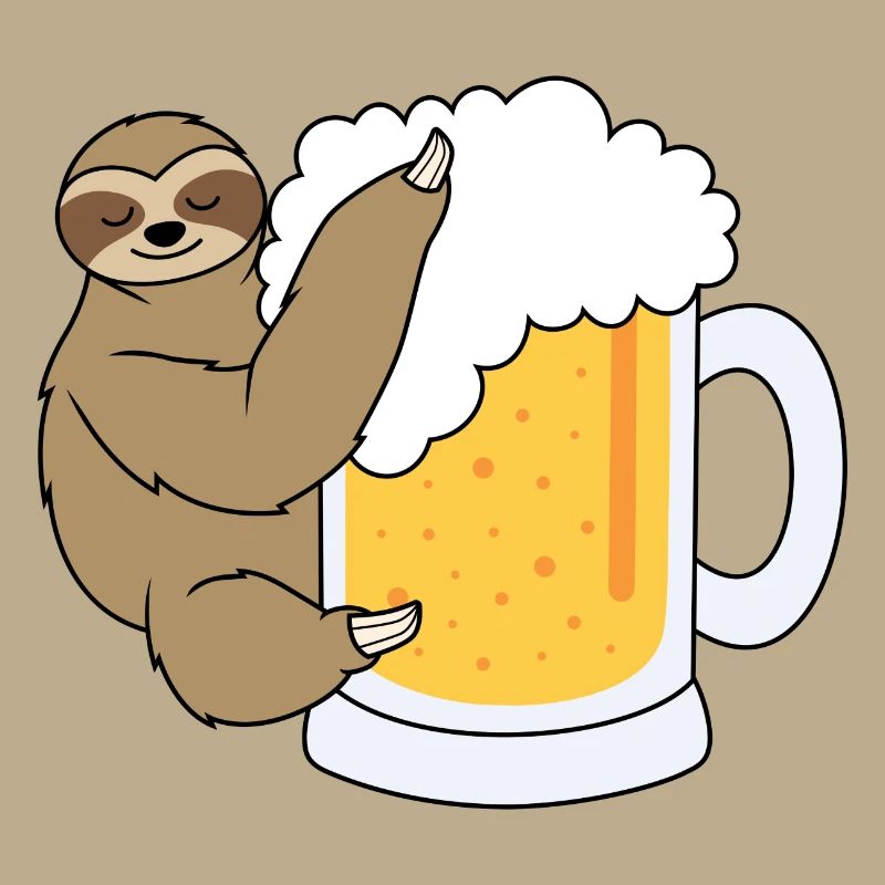 Faultier mit Bier