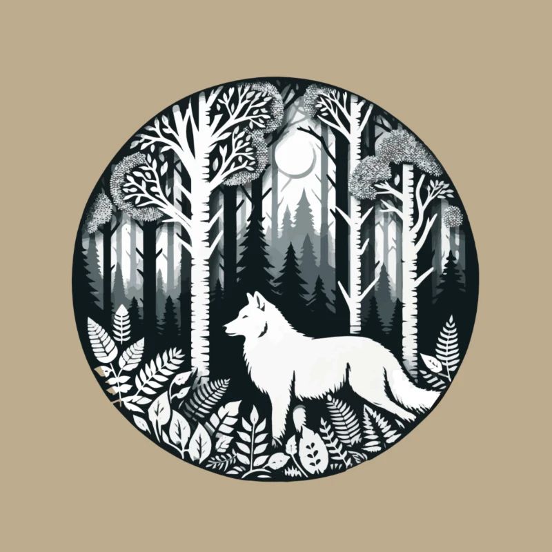Der Wolf im Wald