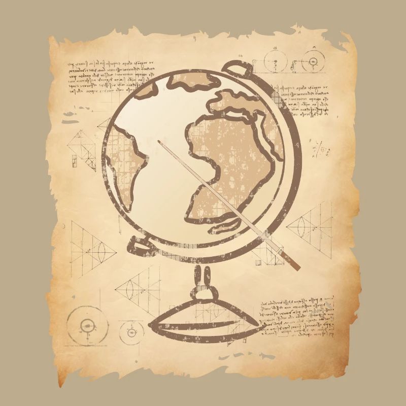 Geography - Vintage Globe & Pointer