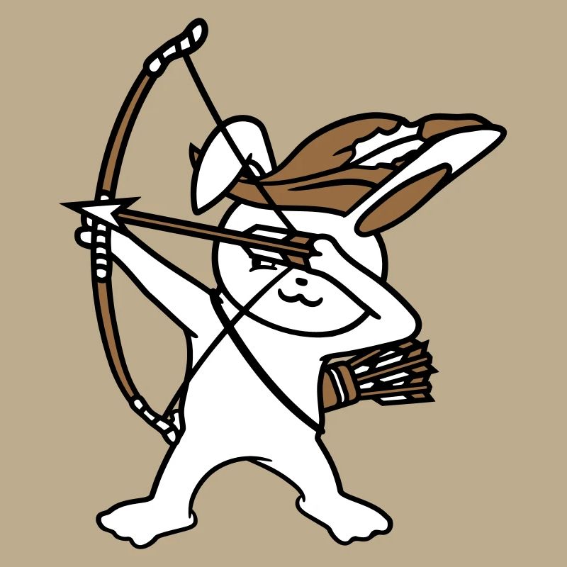 Hase Bogenschütze Mittelater Pfeil Bogen Schießen