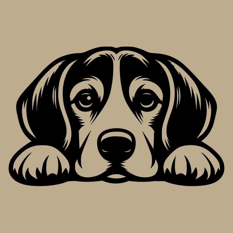 Lying Beagle Vector Design