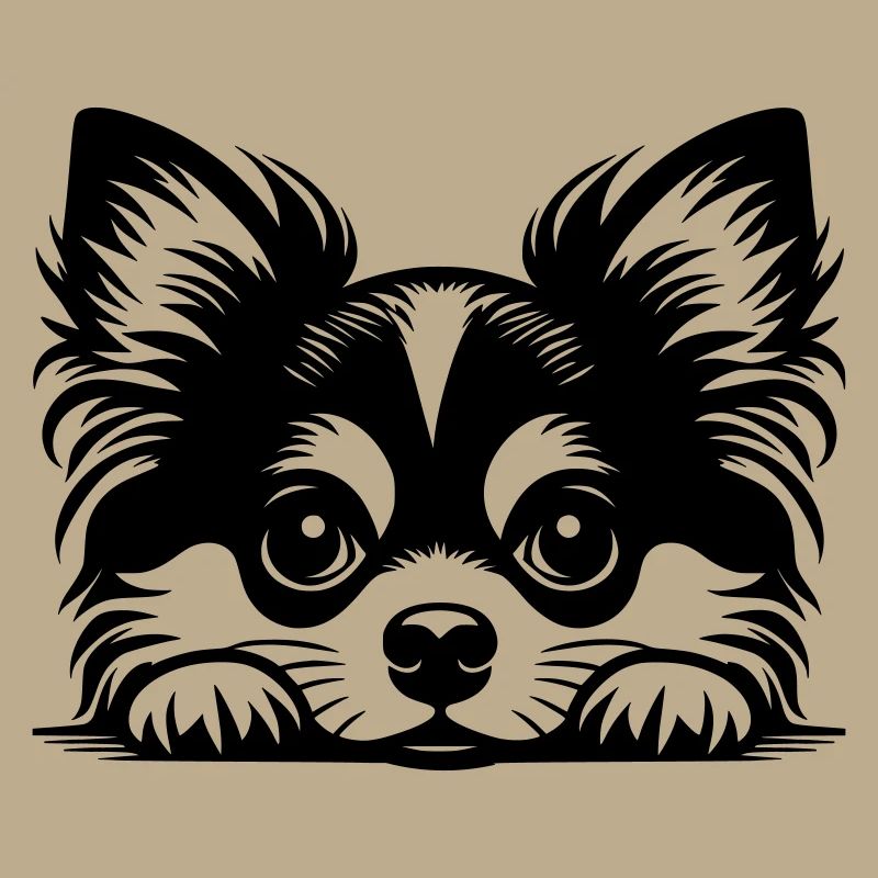 Conception vectorielle de chihuahua couché