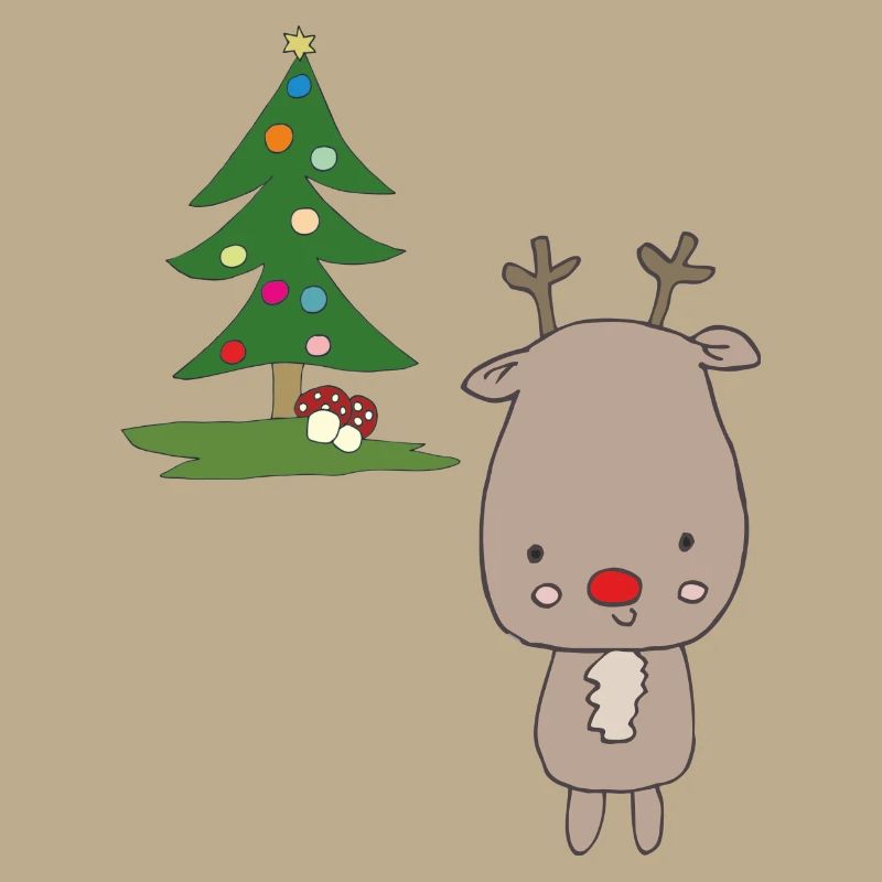 elch mit weihnachtsbaum