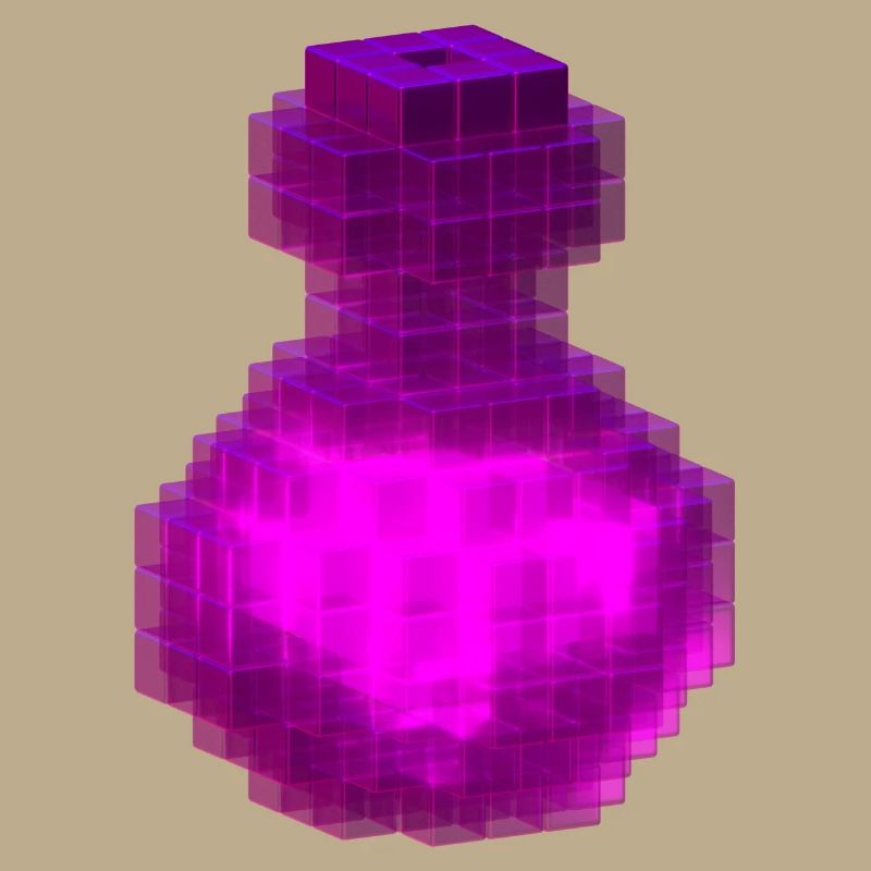 Pink Magic T Shirt Gothic Witch Cube Potion Bottle