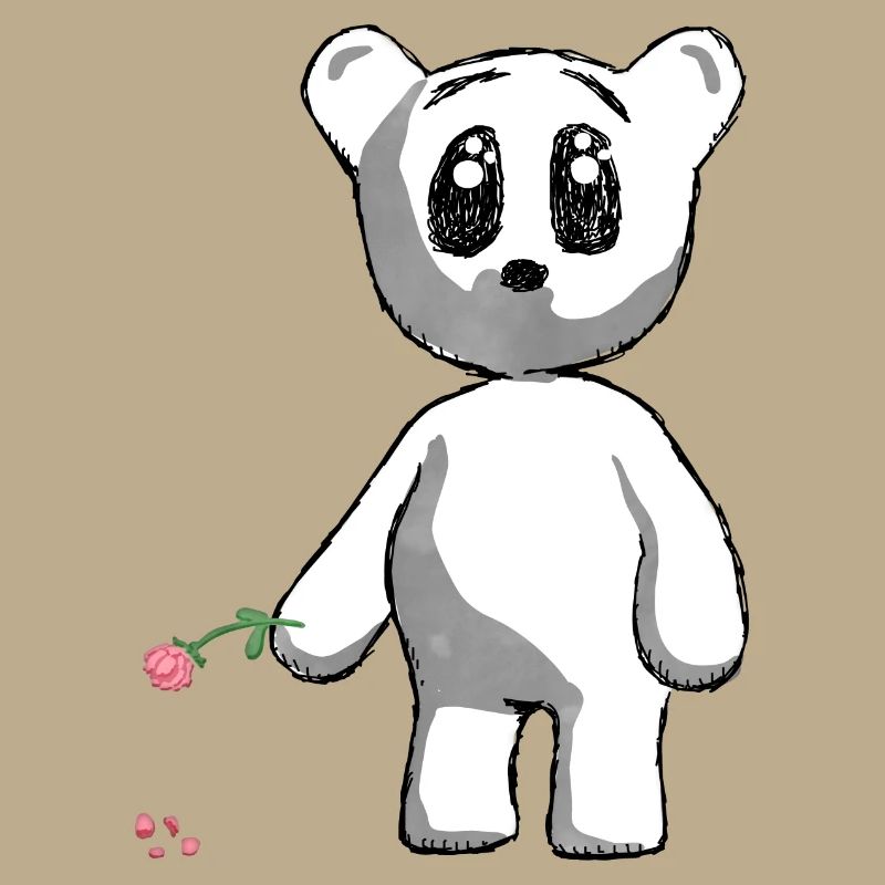 Teddy mit Rose