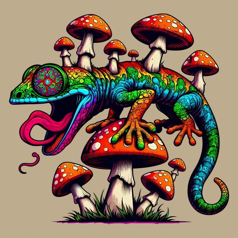 Psychedelic Magic Gecko