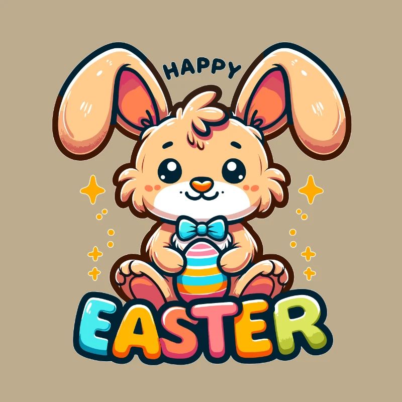 Happy Easter - Easter Bunny Illustration