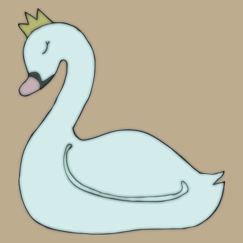 schwan hellblau