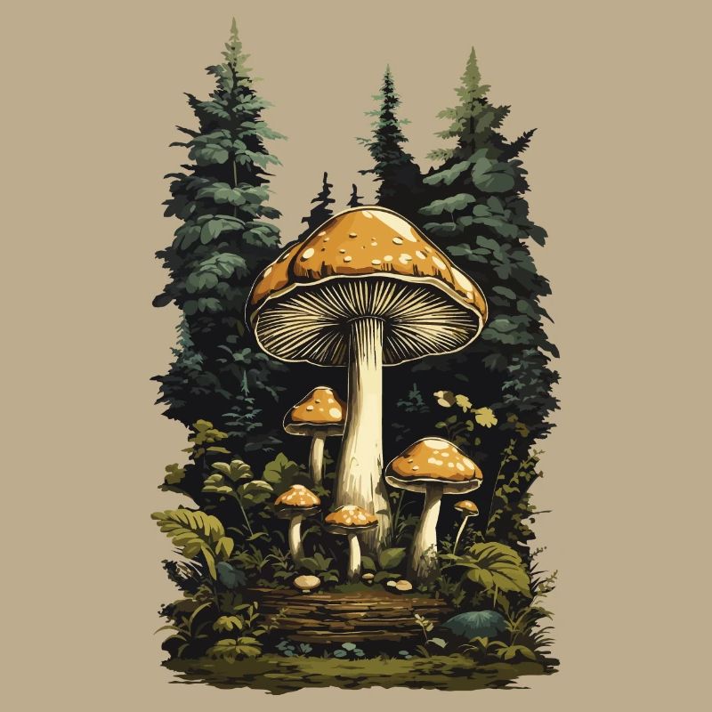 Retro Toadstool Forest & Mushroom Magic Design