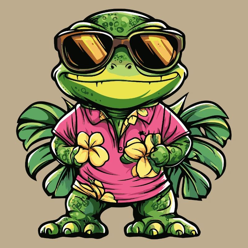 Chameleon Comic Urlaub