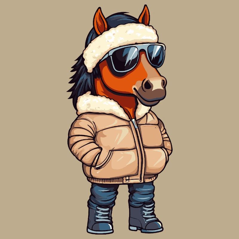 Pferd Cool Comic