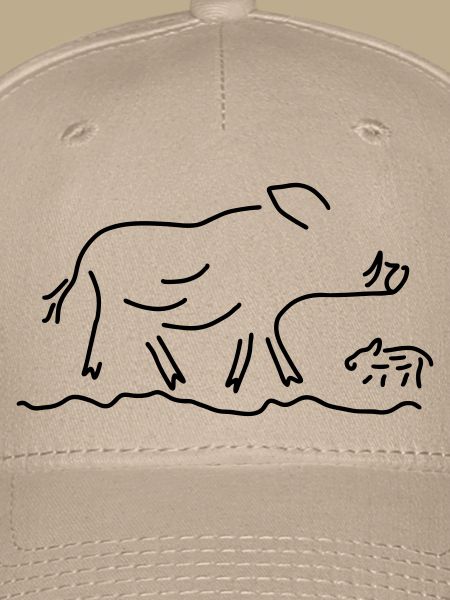 wildschwein mit frischling