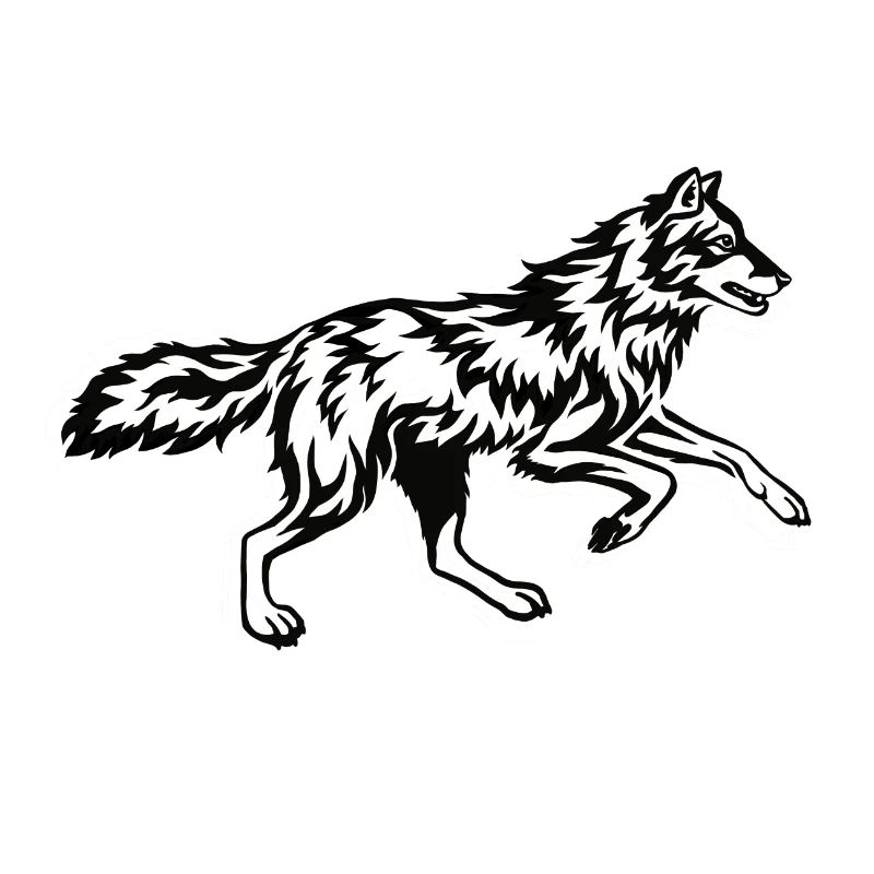 Running Wolf Tribal Flame