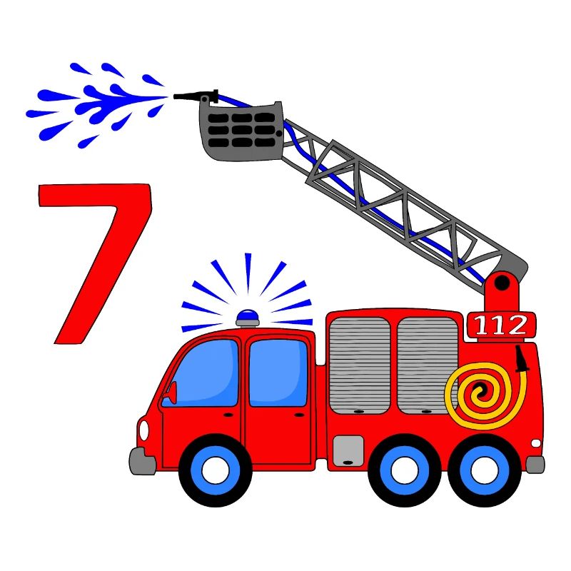 Fire engine 7 birthday children